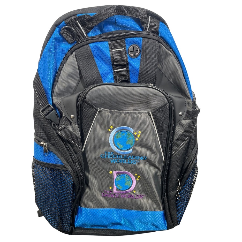 The Cheerleading Worlds Dance Worlds Backpack Blue Grey Athletic Gear Bag